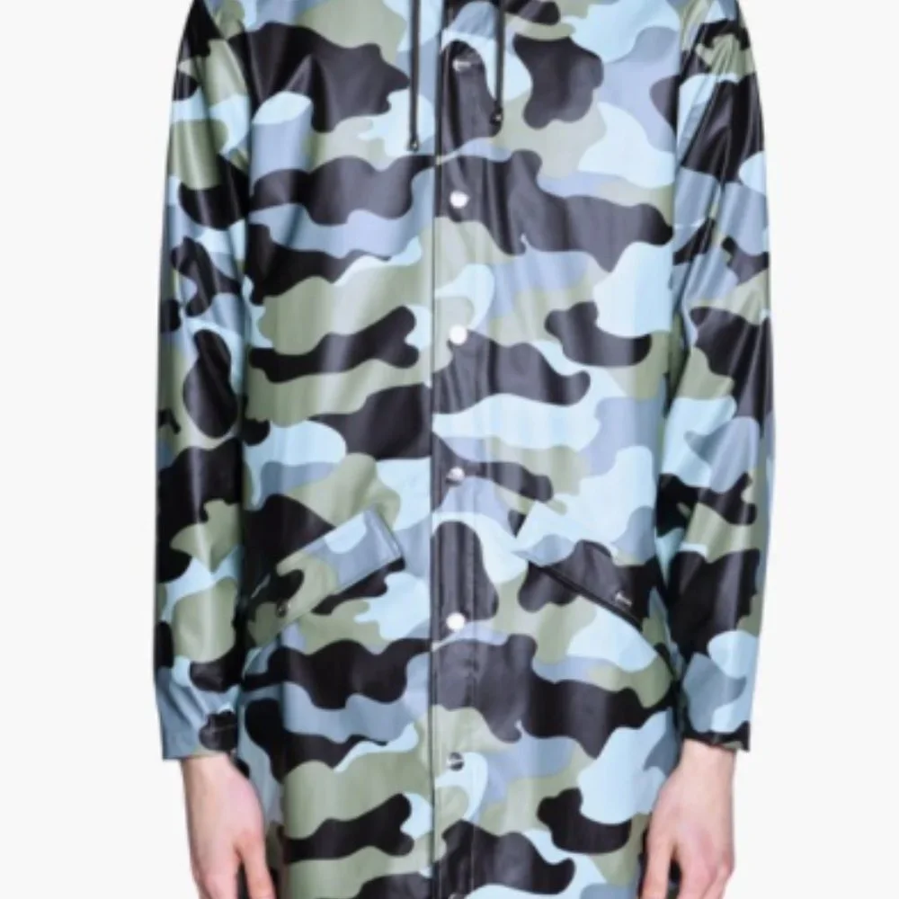 RAIN'S Camouflage Rain Jacket with Hood. - Picture 3 of 3
